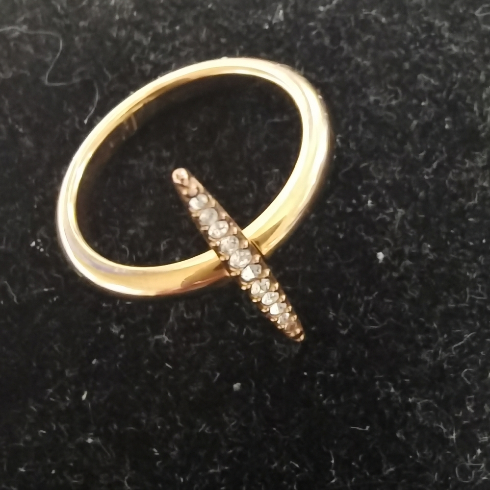Michael Kors Rose Gold tone Pave Matchstick Ring 7